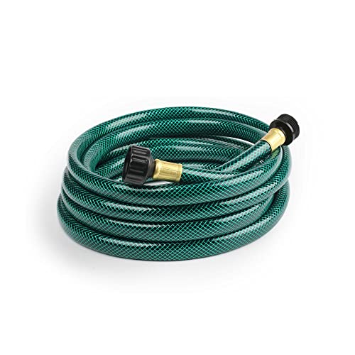 ORGRIMMAR ½" PVC Outdoor Garden Hose for Lawns, Boat Hose, Flexible and Durable,No Leaking, GHT Fitting for Household (15FT, Green)