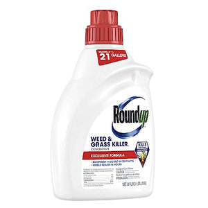 Roundup Weed & Grass Killer₄ Concentrate, Use In and Around Flower Beds, Walkways and other areas of your yard, 64 fl. oz.