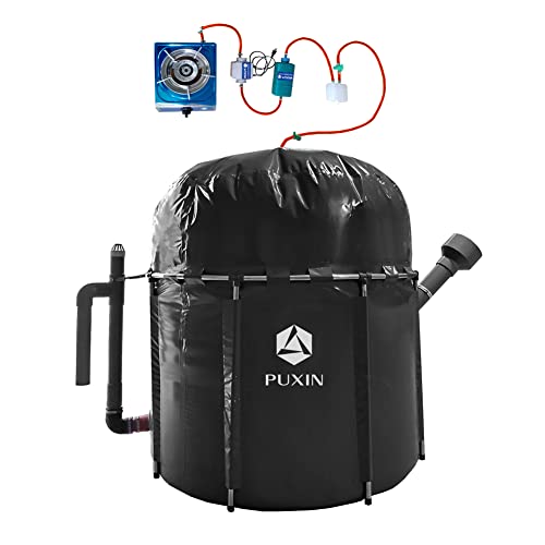 PUXIN Home Biogas Plant, DIY Household Biogas Digester System, Backyard Biodigester, Replace Composter, for Kitchen Residue, Food Waste, Pet Feces, Lawn Grass Disposing, To Get Gas Fuel and Fertilizer