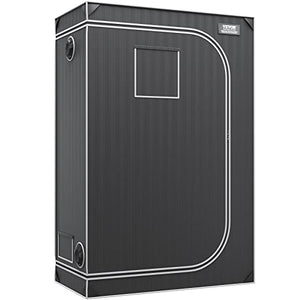 VEVOR 2x4 Grow Tent, 48'' x 24'' x 72'', High Reflective 2000D Mylar Hydroponic Growing Tent with Observation Window, Tool Bag and Floor Tray for Indoor Plants Growing