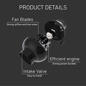 iGrowtek 4 Inch Inline Fan 4in Duct Fan,Quiet Exhaust Fan for Grow Tent,Vent Booster Fan,Inline air Blower,195 CFM