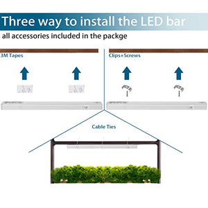 Barrina Grow Lights for Indoor Plants, Full Spectrum Sunlight, 1ft Plant Growing Lamp, LED Grow Light Bulbs, T5 Grow Light Strip, Plug and Play, Yellow, 4-Pack