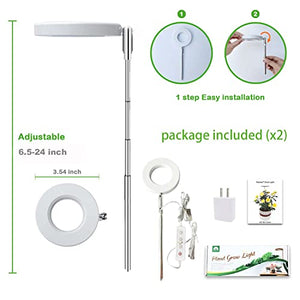Plant Grow Light,Yadoker LED Growing Light Full Spectrum for Indoor Plants,Height Adjustable, Automatic Timer, 5V Low Safe Voltage,Idea for Small Plant Light…
