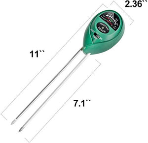 iPower 3-in-1 Test Kit, Soil Moisture/Light/pH Meter for House Plant Garden, Lawn, Farm, Ideal for Indoor & Outdoor Use (No Battery Needed), Round, Green