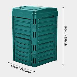 DACUN Garden Compost Bin, Outdoor Trash Can, Yard Waste Bins, Easy Assembling, 88Gallon (336L) Large Capacity, Compost Bucket,Green (Color : Green)