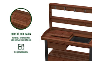 Vita VT17744 Mezza Potting Bench, Dark Brown
