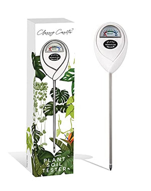 Classy Casita Soil Moisture Meter: Houseplant Care with eBook - Hydrometer Sensor For Plants - Essential Moisture Meter for Indoor & Outdoor Plants - Gardening Gadgets & Houseplant Accessories - White