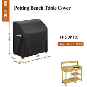 Outdoor Garden Potting Bench Table Cover,Garden Potting Bench Table Cover, Waterproof,UV Resistant (47" x 20" x 47")