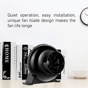 iGrowtek 4 Inch Inline Fan 4in Duct Fan,Quiet Exhaust Fan for Grow Tent,Vent Booster Fan,Inline air Blower,195 CFM