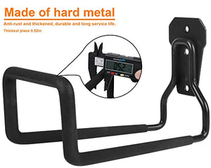 PeoMev Metal Garden Hose Holder - Heavy Duty Hose Hanger Wall Mounted Water Hose Holder for Outside Yard, Durable Hose Reel Hose Hooks for Water Hose, Extension Cords (1pc Black)