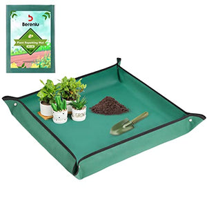 Repotting Mat for Indoor Plants, 29"x 29" Waterproof Oxford Fabric Plant Mat for Mess Control and Transplanting, Foldable Portable Gardening Mat and Potting Tray, for Plant Lovers