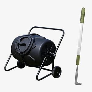 DACUN Heavy-Duty Composting Tumblers w/Manual Weeders, Outdoor Composting Bins w/Wheels, 45-Gallon/170L Garden Waste Bin, Yard Trash Can Food Trash Fertilizer Barrel