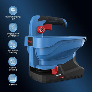 Enhulk Rechargeable Seed Spreader, Grass Seed Spreader, Fertilizer Spreaders, Seed and Ice Spreader, 2000mAh Built-in Lithium Battery