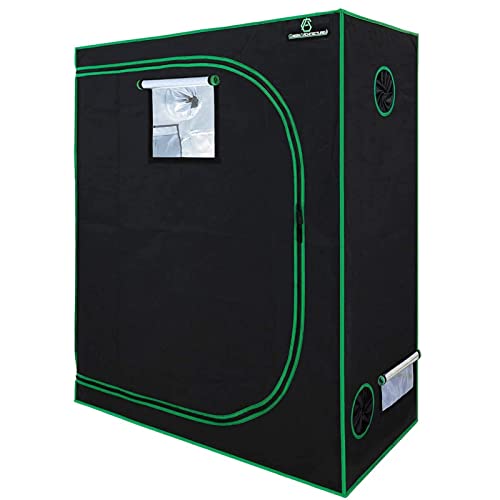GA Grow Tent 48"x24"x60" 4'x2' Reflective Mylar Hydroponic Grow Tent with Observation Window and Waterproof Floor Tray for Indoor Plant Growing 2x2 3x3 4x4 (48x24x60)