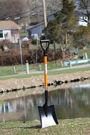 Ashman Heavy-Duty Transfer Shovel (1-Pack) with 41-Inch long Durable Handle and Blade- Ideal for Construction, Landscaping, Gardening, and Snow Removal- Durable, Rust-Resistant, and Multipurpose Scoop