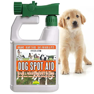 Nature’s Lawn & Garden - Spotless Lawn - Natural Dog Spot Aid, Urine Neutralizer, Repair and Protect Your Lawn from Dog Urine Burn - Remediate Spills and Road Salt Damage - Pet Safe - 1 Qt w/ hose-end sprayer