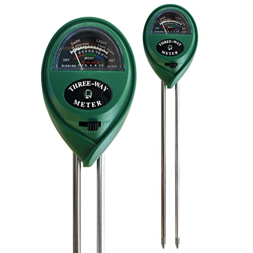 3 in 1 Soil PH Meter Soil Moisture Light PH Tester for Indoor Outdoor House Potted Plants Care,Garden nutrients,Farming,Lawn,Gardening Tool Kits,Soil Hygrometer Sensor No Battery Needed