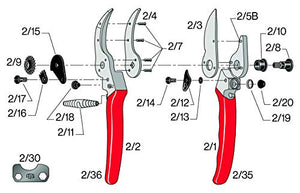 FELCO F-2 068780 Classic Manual Hand Pruner, F 2