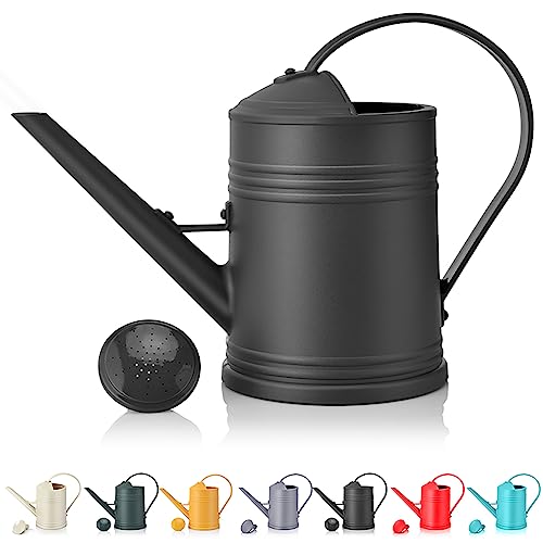 OKREK Watering Cans for House Plants, Small, Indoor/Outdoor Plants Garden Flower (1/2 Gallon, Black)