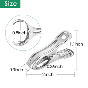 Samhopo 40 PCS Garden Clips, Greenhouse Clamps Made of Stainless Steel for Netting, Have a Strong Grip to Hold Down the Shade Cloth or Plant Cover on Garden Hoops or Greenhouse Hoops.