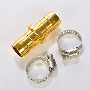 Sanpaint 2 Pack Garden Hose Connector Repair Mender Kit with Stainless Clamp,Fits 3/4"-5/8" Water Hose Repair Fitting