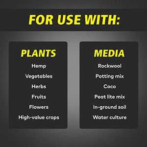 General Hydroponics Flora Series: FloraMicro, FloraBloom, FloraGro - 3-Part Hydroponic Nutrient System, 1 qt. Bottles