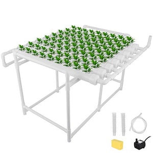 DreamJoy Hydroponic Grow Kit 72 Sites 8 Pipe NFT PVC Hydroponic Pipe Home Balcony Garden Grow Kit Hydroponic Soilless Plant Growing Systems Vegetable Planting Grow Kit (72Site 8Pipe)