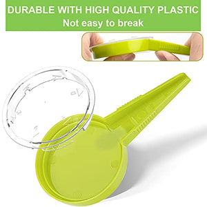 Gostur Sowing Seed Dispenser Hand Tool, 6 Pack Handheld Garden Seeder Sower Planter with 5 Dial Settings, Ideal for Small Seeds of Flowers, Vegetables, Outdoor/Indoor（ Light Green）