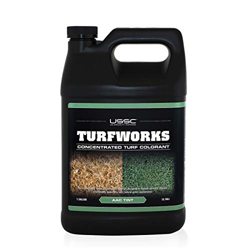 USSC Products TURFWORKS - Beautify up to 5000 Sq. Ft. of Dormant or Unhealthy Grass. Super Concentrated Turf Paint/Dye. Several Shades of Green Available. (Acc Green Tint)