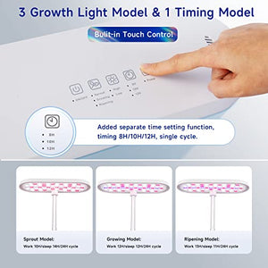 Hydroponics Growing System 8 Pods, Indoor Herb Garden, Plant Growing Gardening kit, 25W 3 Color Plant Growth Light, Smart Cycle Timing Function, Up to 7in Height, Gift for Family Home Kitchen