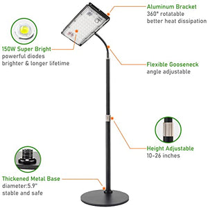 LBW Grow Light for Indoor Plants, Full Spectrum Desk LED Plant Light, Small Grow Lamp with On/Off Switch, Height Adjustable, Flexible Gooseneck, Ideal for Indoor Growth