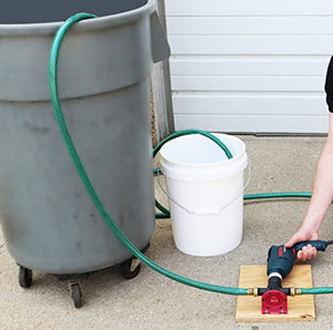 Milescraft 1314 DrillPump750 - Self Priming Water Pump Attachment for Drills - Water Transfer Pump - Uses Common Garden Hose - 750 Gallons per Hour