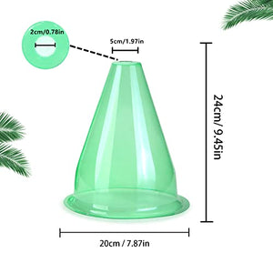 【12 Pieces】 Garden Cloches for Plants, Multifunctional Plant Covers Plant Protectors Transparent Bell Jar Cloches to Protect Plants from Birds, Slugs, Frost, Freeze Weather, 7.8" D x 9.4" H, Green