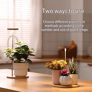 Plant Grow Light for Indoor Plant,Bamboo Mini LED Grow Light Garden,Height Adjustable,Automatic Timer with 8/12/16 Hours