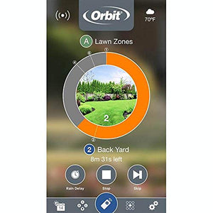 Orbit 57946 B-hyve Smart 6-Zone Indoor/Outdoor Sprinkler Controller, Compatible with Alexa, 6 Station,Grey