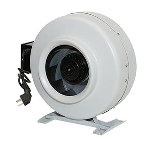 MYOYAY 6 Inch Inline Duct Ventilation Fan 440 CFM Duct Exhaust Blower Centrifugal Fan Turbine Fan for Grow Tent Grounded Power Cord