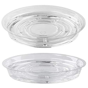 UltraOutlet 20 Pack 6 Inches Clear Plastic Plant Saucer Drip Trays Small Plant Plate Dish for Indoor Flower Pots and Planters, Bulk
