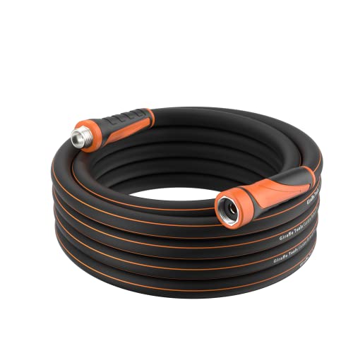 Giraffe Tools Garden Hose 25ft x 5/8", Water Hose Heavy Duty, Flexible, Lightweight Hybrid Hose with Swivel Grip Handle, Male to Female Fittings