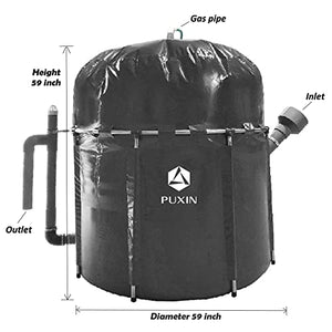 PUXIN Home Biogas Plant, DIY Household Biogas Digester System, Backyard Biodigester, Replace Composter, for Kitchen Residue, Food Waste, Pet Feces, Lawn Grass Disposing, To Get Gas Fuel and Fertilizer