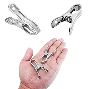 Samhopo 40 PCS Garden Clips, Greenhouse Clamps Made of Stainless Steel for Netting, Have a Strong Grip to Hold Down the Shade Cloth or Plant Cover on Garden Hoops or Greenhouse Hoops.