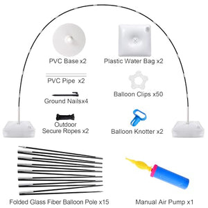 Chamvis Balloon Arch Kit, 9FT Height & 10FT Width Adjustable Balloon Arch Stand: Balloon Arch Frame with Base - for Wedding Baby Shower Birthday Party Supplies Decorations