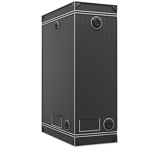 VEVOR 2x4 Grow Tent, 48'' x 24'' x 72'', High Reflective 2000D Mylar Hydroponic Growing Tent with Observation Window, Tool Bag and Floor Tray for Indoor Plants Growing
