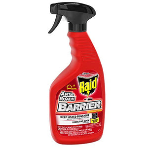 Raid Ant & Roach Barrier Spray, Keep Listed Bugs Out, For Indoor & Outdoor Use, Leaves No Odor, 22 oz