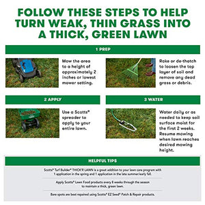 Scotts Turf Builder THICK'R LAWN Grass Seed, Fertilizer, and Soil Improver for Sun & Shade, 4,000 sq. ft., 40 lbs.