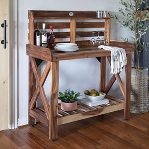 Backyard Discovery Farmhouse Acacia Potting Bench