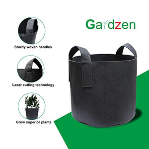 Gardzen 10-Pack 5 Gallon Grow Bags, Aeration Fabric Pots with Handles