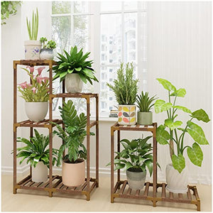 HOMKIRT Plant Stand Indoor Outdoor, Plant Shelf Corner Tall Plant Stand Flower Stand Wooden Tiered Plant Rack Holder Organizer Display for Multiple Plants for Patio Porch Balcony Garden（8 Tier）