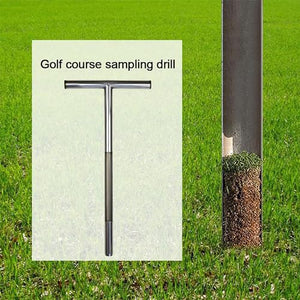 Soil Sampler Probe 12 Inch - Tubular Contractor Grade Enforced T Handle - Stainless Steel with Core Sampling Area - Includes Soil Sample Kit