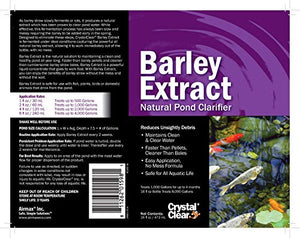 Crystal Clear Barley Extract Concentrate - Natural Liquid Pond Clarifier - 16 Ounce of Barley Straw Extract Treats Up to 8000 Gallons
