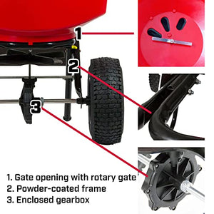 Chapin International 8303C Chapin 100-pound Professional SureSpread Spreader, 1, Red